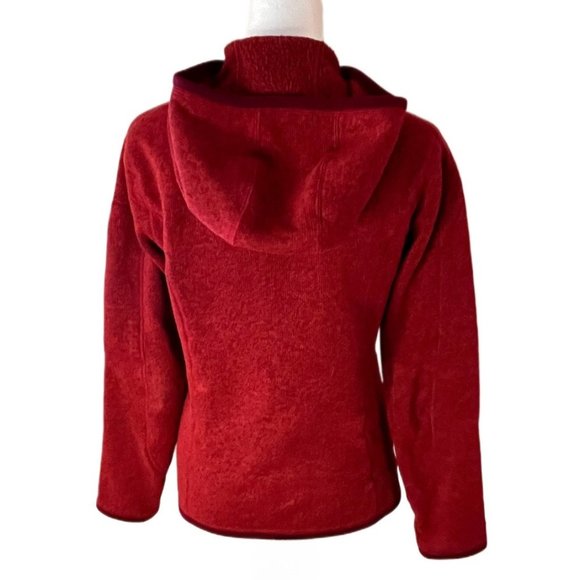 Patagonia Women"s Red Zipped Pockets Casual Long Sleeve Full Zip Hoodie  Size XS - Picture 7 of 8